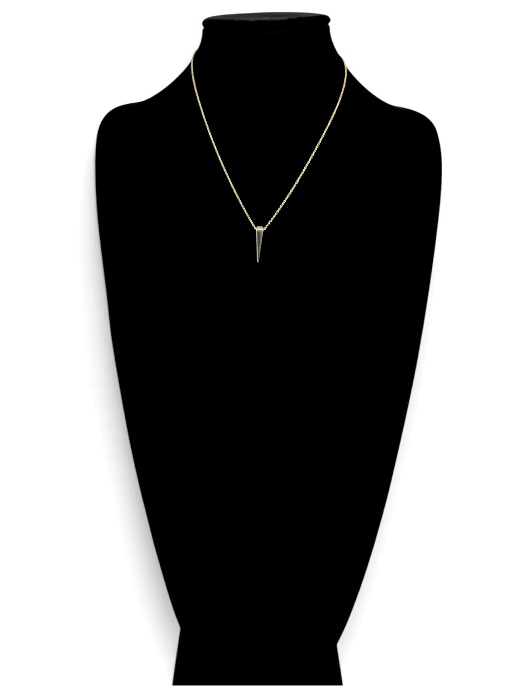 Chloe + Theodora Gold Dart Pendant Necklace 18” NWT